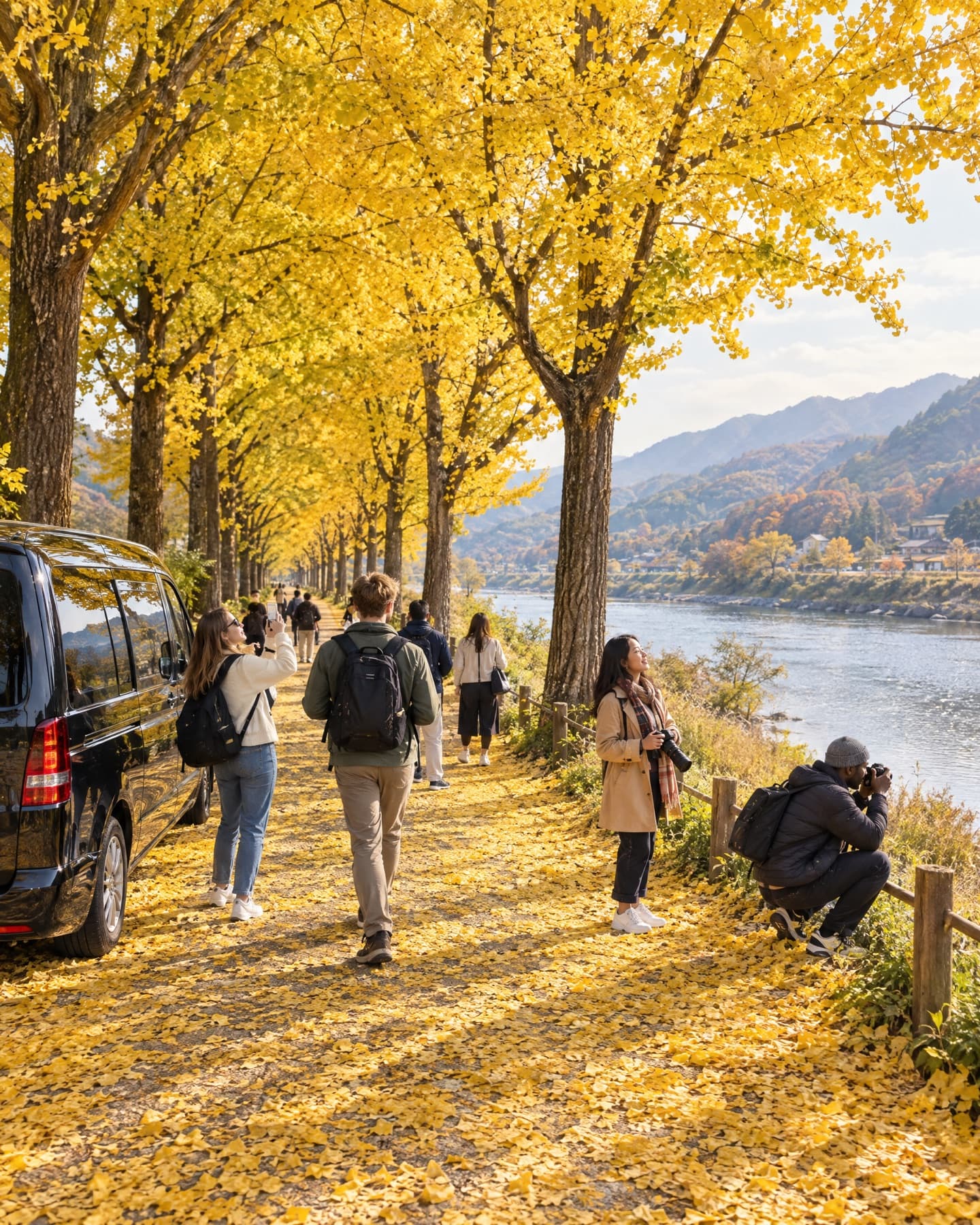 Gokgyocheon ginkgo avenue, Asan